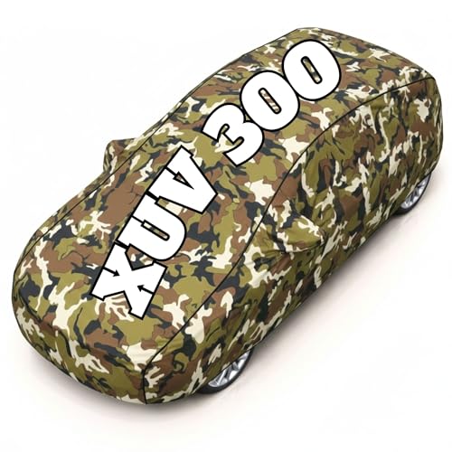 Image of Superior Grade Quality Xuv300 Cover (All Variants) Car Body Cover - 100% Waterproof Custom Fit with Mirror Pockets | Triple-Stitched Elastic Design, Heat Reflective, Anti-Dust, All-Weather