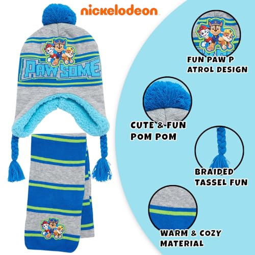 Image of Nickelodeon Boys' Paw Patrol Winter Hat Set - 3 Piece Beanie, Gloves or Mittens, and Scarf (2-7)