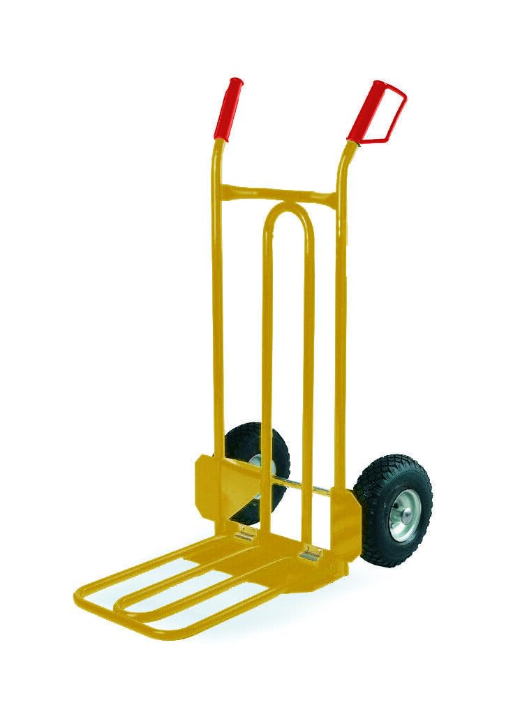 Svelt Carrello Manuale Professionale in Acciaio con Pedana Ribaltabile Maggiorata – Portata 250 kg, Ruote Antiforatura Ø 260 mm, Struttura Rinforzata
