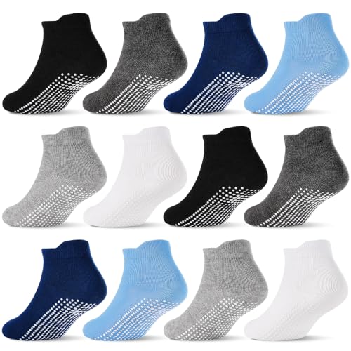 GRPSKCOS Non Slip Toddler Boy Socks, 12 Pairs Anti Skid...