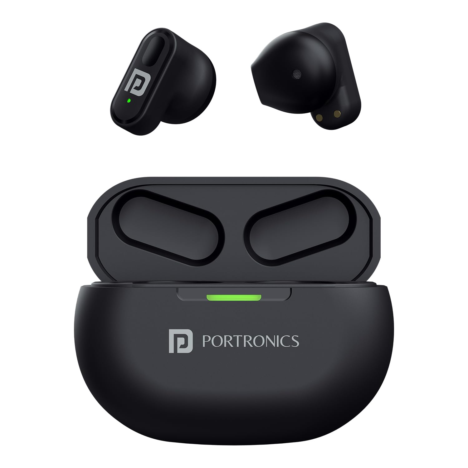 Portronics Harmonics Twins S17 in Ear TWS Earbuds with Long Playtime & HD Quality Mic, Touch Control, Gaming/Music Mode, 10mm Bass Dynamic Driver, Low Latency, Type C Fast Charging(Black) (B0DGTB9Y3T) Amazon Price History, Amazon Price Tracker