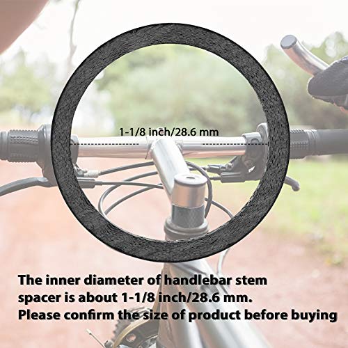 image for SANNIX 4 Pieces Bike Headset Spacers Bicycle Handlebar Carbon Fiber S