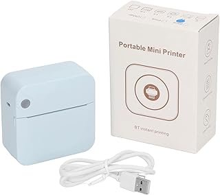 Mini Printer, Portable Photo Printer Multipurpose Thermal Portable Wireless Printer, Inkless Sticker Printer Pocket Printer Sticker Printer, Document Work Plan Meeting Record Pocket Printer