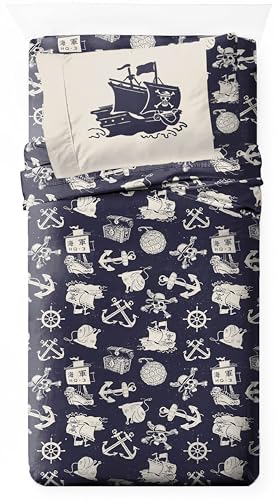 Jay Franco Kids Sheet Set with Fitted, Flat Sheets & Pillow Cover - Ultra-Soft Bedding with Pillowcase for Room Decor, Blue - One Piece, 3 Piece Twin