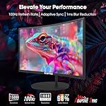 Sceptre Curved 27" FHD 1080p 75Hz LED Monitor HDMI VGA Build-In Speakers, EDGE-LESS Metal Black 2019 (C275W-1920RN) - Image 3