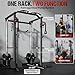 GOIMU DP01 Power Cage, 2000LBS Squat Rack with Cable Crossover and Dual Independent Pulley System, Full Cage for Full Body Training, Power Rack with More Training Attachments for Home Gym(Black)