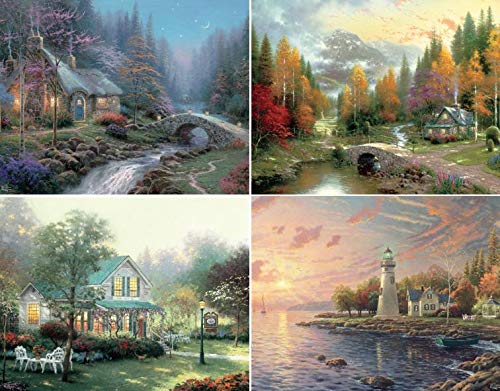 Ceaco Thomas Kinkade 4-in-1 Multi Pack Puzzles (4) 500Piece
