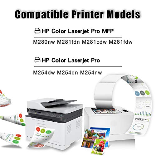 ValueColor Compatible Toner Cartridges Replacement for 202X 202A CF500X CF500A for Pro M281fdw M254dw M254dn M254nw M281dw MFP M281fdn M281cdw M281 M254 ( 4 Pack ) by ValueColor - Image 2