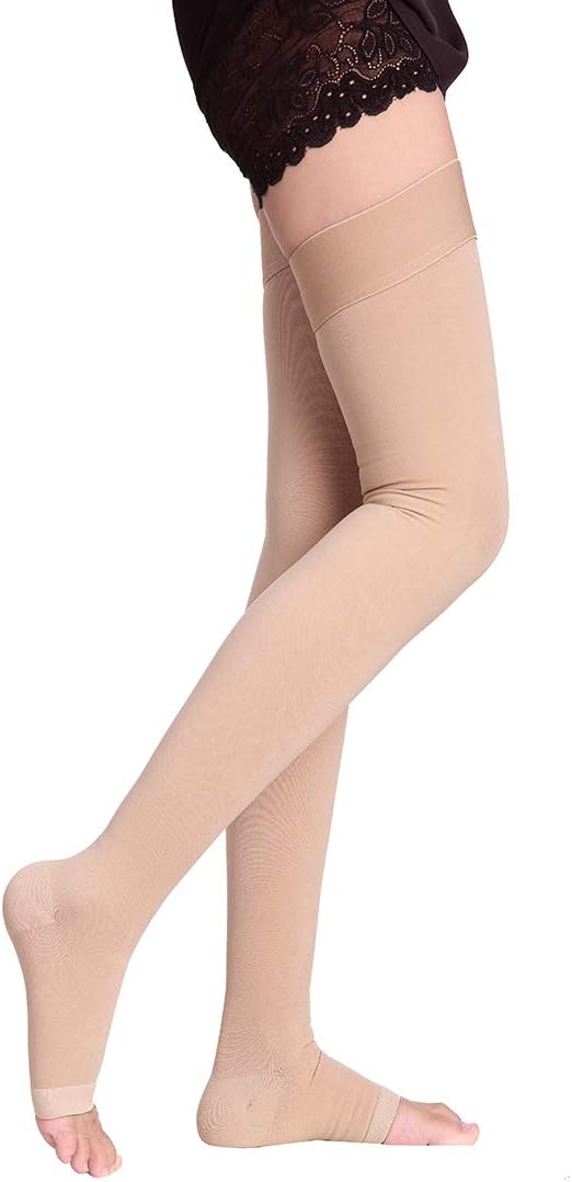 Thigh High Compression Socks for Men & Women, 20-30 mmHg Compression Stockings.
