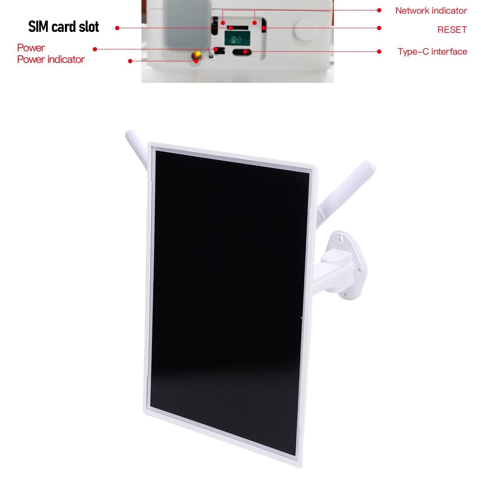 AMONIDA Modem Routeur 4G LTE à énergie Solaire 15 W, Extension WiFi