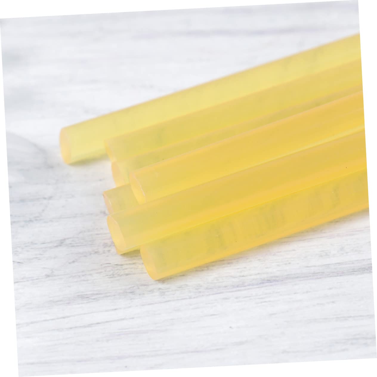 Housoutil Kit de Bâtons de Colle Thermofusible Jaune 100 Pièces en Résine Thermoplastique Solide Odeur pour Travaux de Collage Quotidiens à Domicile