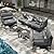 MIXPATIO 4-Piece Steel Outdoor Patio Conversation Set, All-Weather Garden Furniture with Thick Cushions, Waterproof & Rust-Resistant, Modern Patio Seating for Deck, Balcony, Porch, Backyard - Grey
