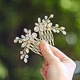 JONKY Bride Wedding Crystal Hair Comb Bridal Hair Pieces Rhinestone Wedding Hair Accessories for...