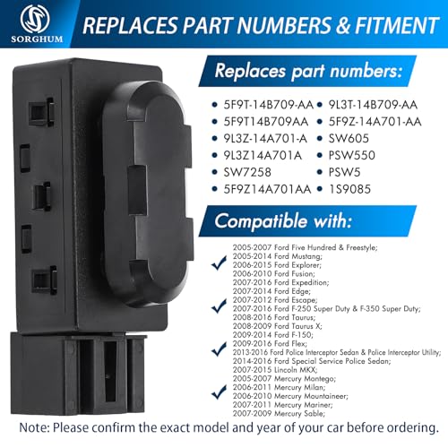Interruptor de asiento eléctrico para solucionar fallos de ajuste en Ford Flex 4