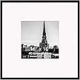MCS Studio Gallery 16x16 Matted Photo Frame with 8x8 Picture Display, Natural Woodgrain Vertical & Horizontal Wall Hanging Large Picture Frame for Photos & Art Prints (1-Pack)