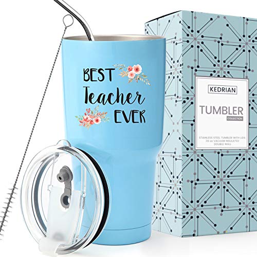 KEDRIAN Teacher Tumbler 30oz, Gifts For Teachers, Teacher Gifts For Women, Teacher Gifts From Student, Teacher Appreciation Gifts, Personalized Teacher Mug, Best Teacher Gifts For Christmas & Birthday