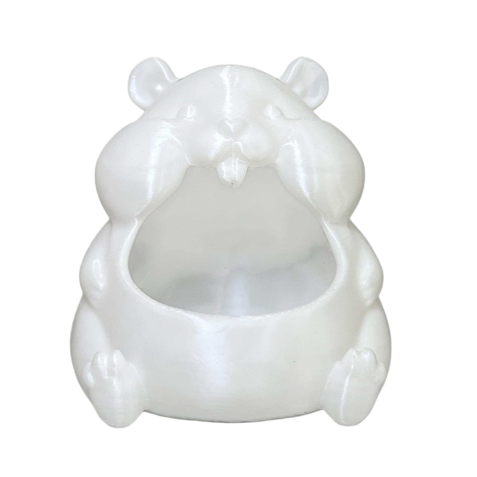 Jtqyfi White Stylish Hamster Themed Decorative Container Hamster Dishes Ideal For Storing Snacks Accessories And Tiny Home Essential Small Item Storage Box