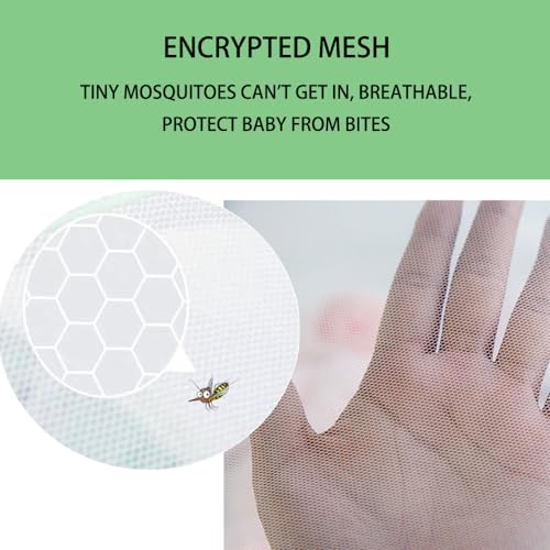 Image of Mosquiteros para Cunas De Bebes,Portable Folding Mosquito Net for Stroller,Breathable Foldable Cots Bottomless Crib Net Sun Shelter,(Blue, 47 inchx24 inchx26 inch)