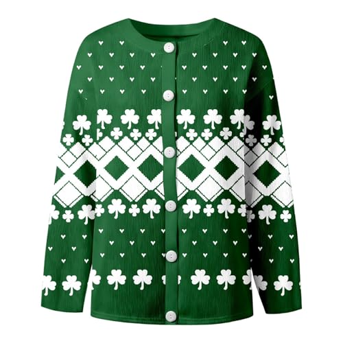 Cardigan grosse maille avec coupe ample et imprimé moderne pour look de bureau