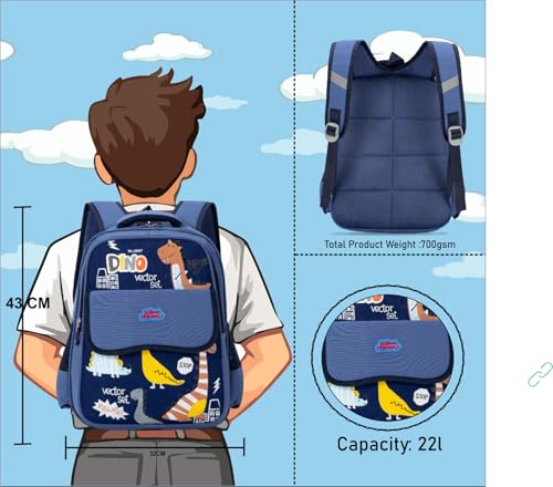 Image of Tinytot 22 Litre 17-Inch Waterproof Large School Bag for Boys & Girls, Kids School Bag, School Backpack for Girls and Boys, for Kids, Ideal for Children