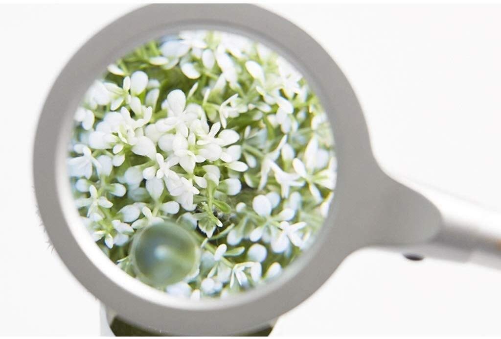 Lupa de Mano, Lupa de Lectura Pantalla portátil con 12 Luces LED, Zoom 3X y 10x, Lente 110 mm