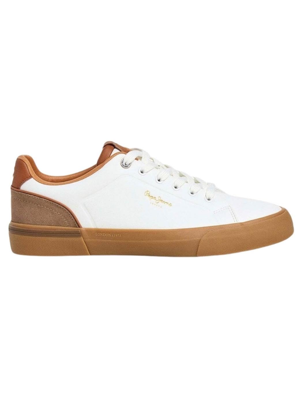 Pepe Jeans Men's Kenton Once M Sneak, Beige (Ivory White), 6 UK