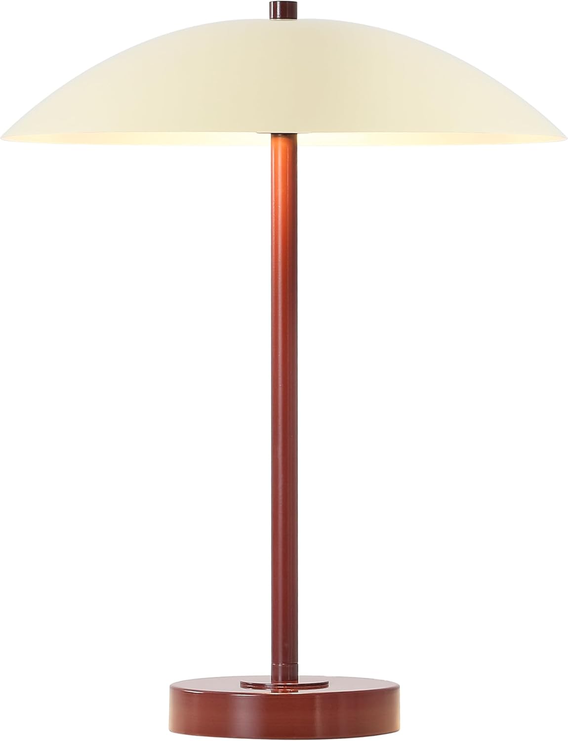 SAFAVIEH Lighting Collection Stassi 16-inch Red/Cream Metal Table Lamp (LED Bulb Included)