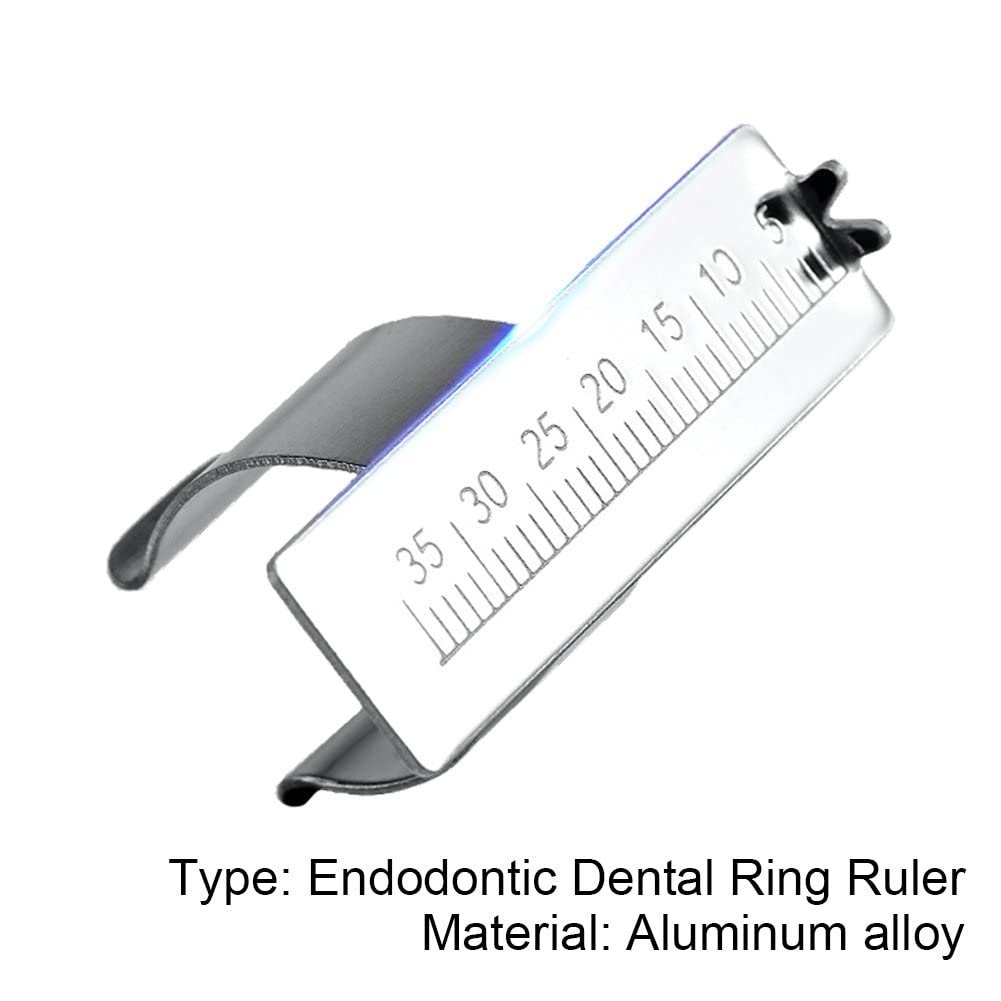 1pc Règle Dentaire Aluminium Instrument Instrument Dentistry Ring Ruer Root Canal Mesurer Tool pour Les Outils De Dentiste Endodontique