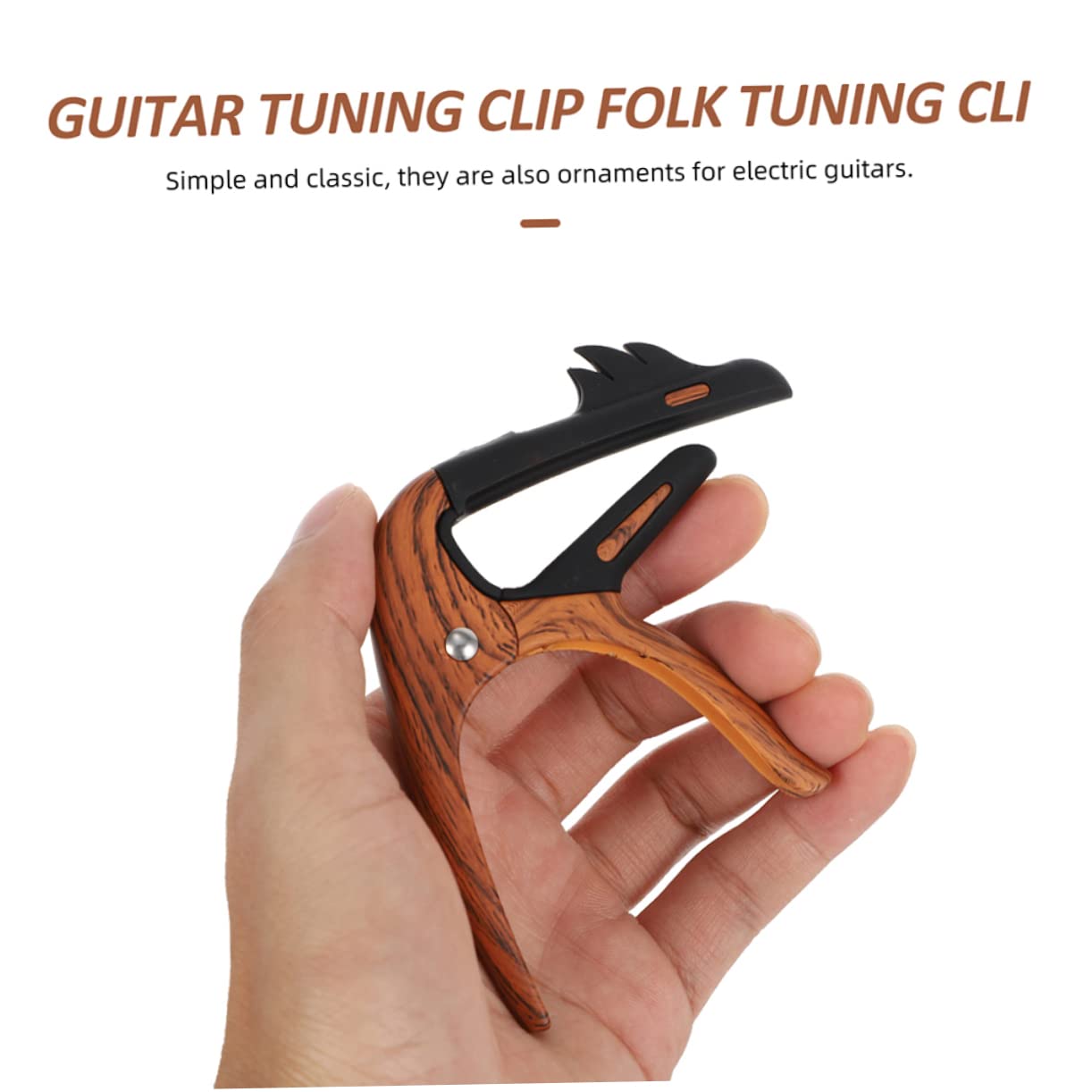Toyvian 5 szt. kapodaster gitarowy capo narzędzie do ukulele, klips do gitary, tuner skrzypiec, ukulele banjo, przydatne kapodastry, profesjonalne części gitarowe wrażliwe