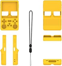 Funda para R36S Plus, Funda Protectora de Silicona para Consola de Juegos, a Prueba de Golpes y Anti-arañazos, diseño Simple de Color sólido (Amarillo)
