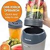 Salter EK2002V4SILVER NutriPro 1000 Blender – Transportable Smoothie Maker, Wholesome Juicer, Nutrient Extractor, 2 Shuttle Mixing Cups (800ml/1L), Perfect for Soups/Child Meals, Stainless Metal Blade, 1000W - Image 6