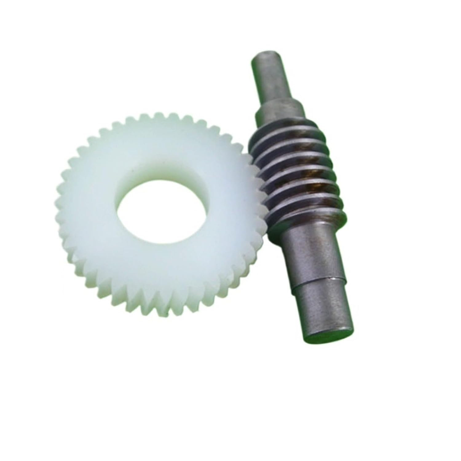 Pinion Reducer 0.8 Module Worm Gear Kit 1:40 1:50 0.8M 40T 50 Teeth Plastic Worm Gear Steel Self Locking Robot Arm Deceleration Driver Mechanical(40T)