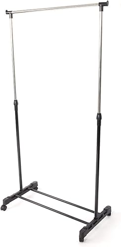 Perchero con ruedas de acero inoxidable para colgar ropa, perchero (estilo 4)