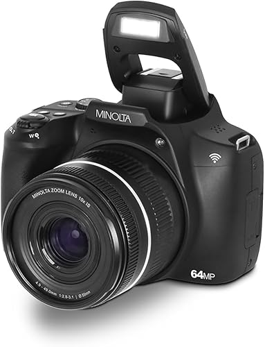 Miniatura 4 de Minolta ProShot - Cámara digital de 64 MP  Zoom óptico de 10x, video 4K Ultra HD, disparo macro, anti-vibración, pantalla LCD de 3 pulgadas,