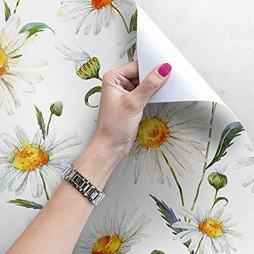 Papier peint camomille vintage intissé pour masquer imperfections - 4