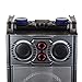 beFree Sound Party Lights Triple 10 Inch Subwoofers Bluetooth Portable Speaker with USB/SD Input, FM Radio, Remote Control and Microphone