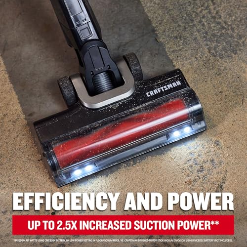 Image of CRAFTSMAN V20 Stick Vacuum Cordless Rechargeable,3 Speed, Lightweight, Powerful Suction, Brushless, Extended Runtime, Battery and Charger Included (CMCVS501M1)