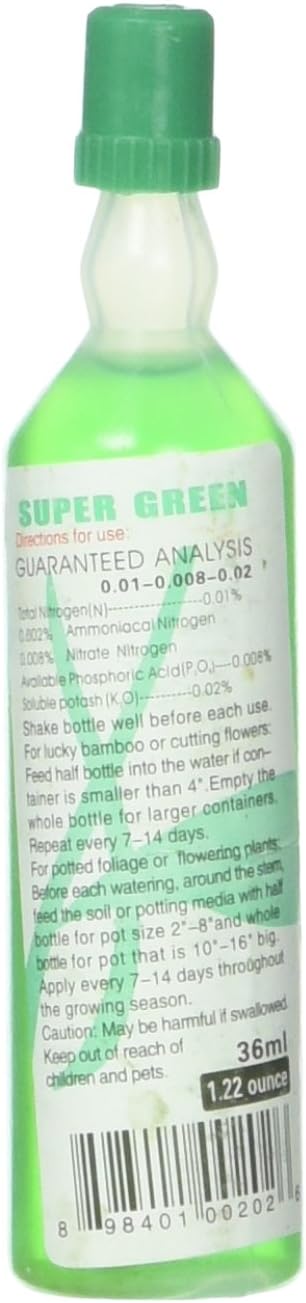 JC SalesSuper Green Plant Food (one Bottle, Lucky Bamboo Fertilizer)