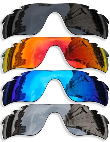 Image of 4 Pieces Polarized Replacement Lenses for Oakley Radarlock Path Vented /Radarlock Path Vented Asian Fit (AF) OO9206 Sunglasses, Anti-Scratch and Impact Resistant
