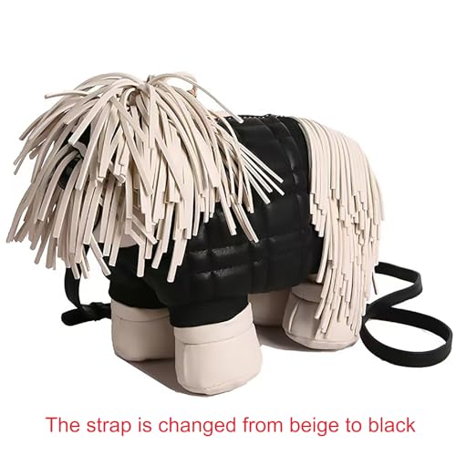 Image of Women PU Leather Unique Novelty Dog Shaped Crossbody Shoulder Bag Handbag Purse