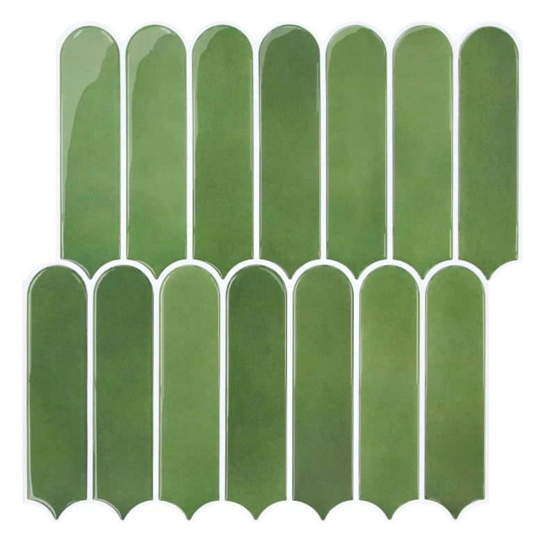 Commomy Thicker 3D Tile Stickers Adhesive Tiles Kitchen Vinyl Tiles Self-Adhesive