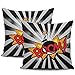 Set De 2 Funda De Almohada Boom Cómic Funda Cojín Modernas Fundas De Cojines Antiarrugas Funda De Almohada para Silla Coche Sala De Estar 45X45Cm