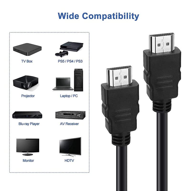 Image of FEDUS Gold Plated-High Speed HDMI Cable Male to Male TV-Out Cable Supports 3D, 4K and Audio Return 3 Meter