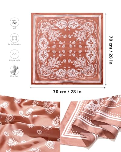 27.5" Silk Hair Scarf for Women Satin Bandana Square Head Scarf for Sleeping Women Head Wrap2