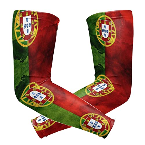 ZGXJJPP Portugal Portuguese Flag Arm Sleeves for Men and Women, Sleeves to Cover Arms for Men and Women