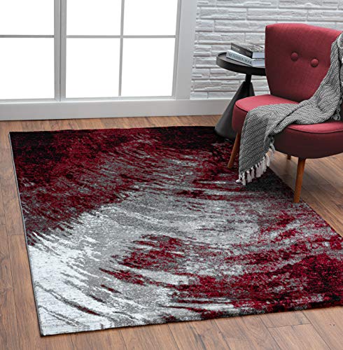 TEPPIA Teppich LÄUFER GRAU ROT PFLEGELEICHT KURZFLOR NEU BIENAL Gray Bordo 3896A Cover