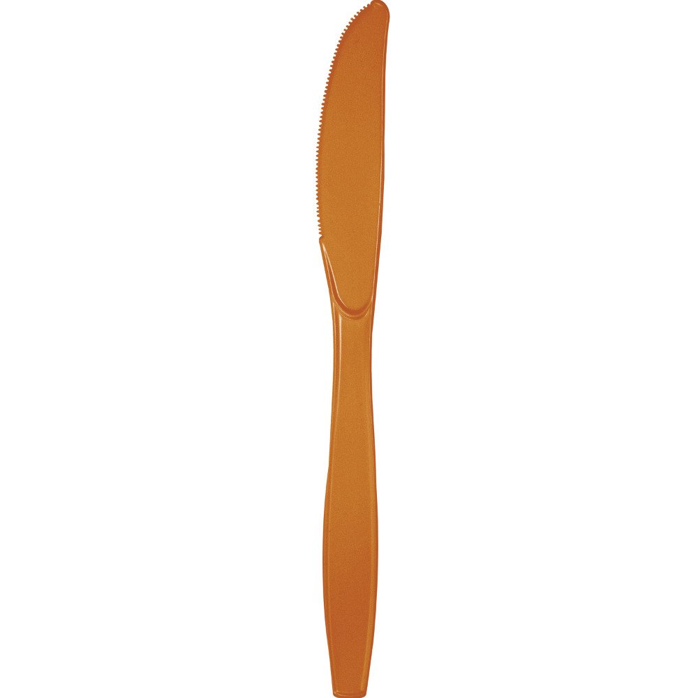 Creative Converting 288 Count Premium Touch of Color Plastic Knives, Pumpkin Spice