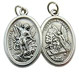 bomap Catholic St Michael Medals Bulk Lot Set of 10 Metal Saint Pendants from Italy