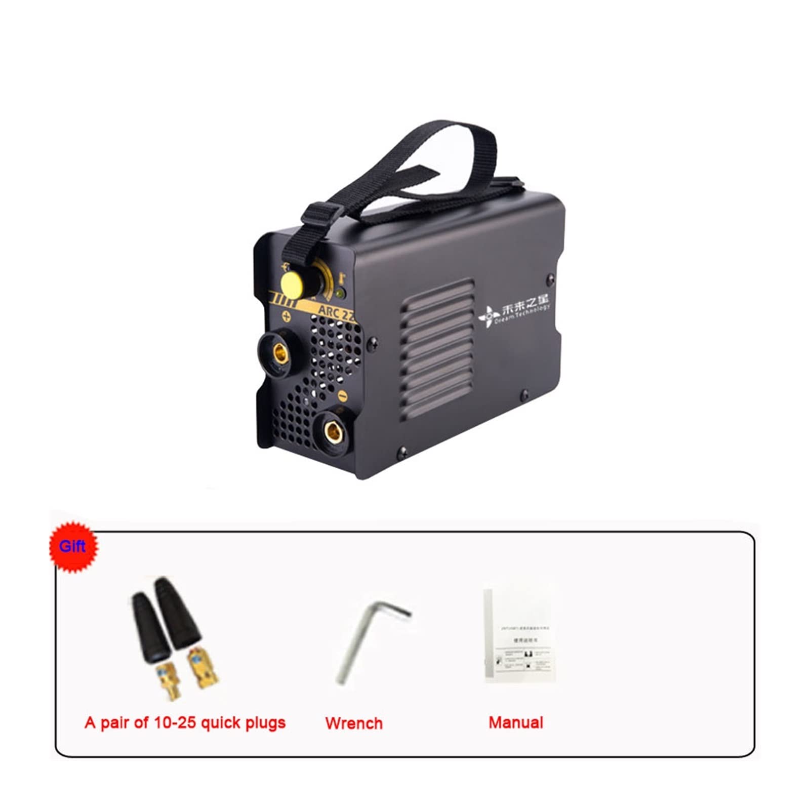 Mini máquina de soldadura eléctrica portátil completamente automática pequeña ARC-225 inversor DC todo cobre
