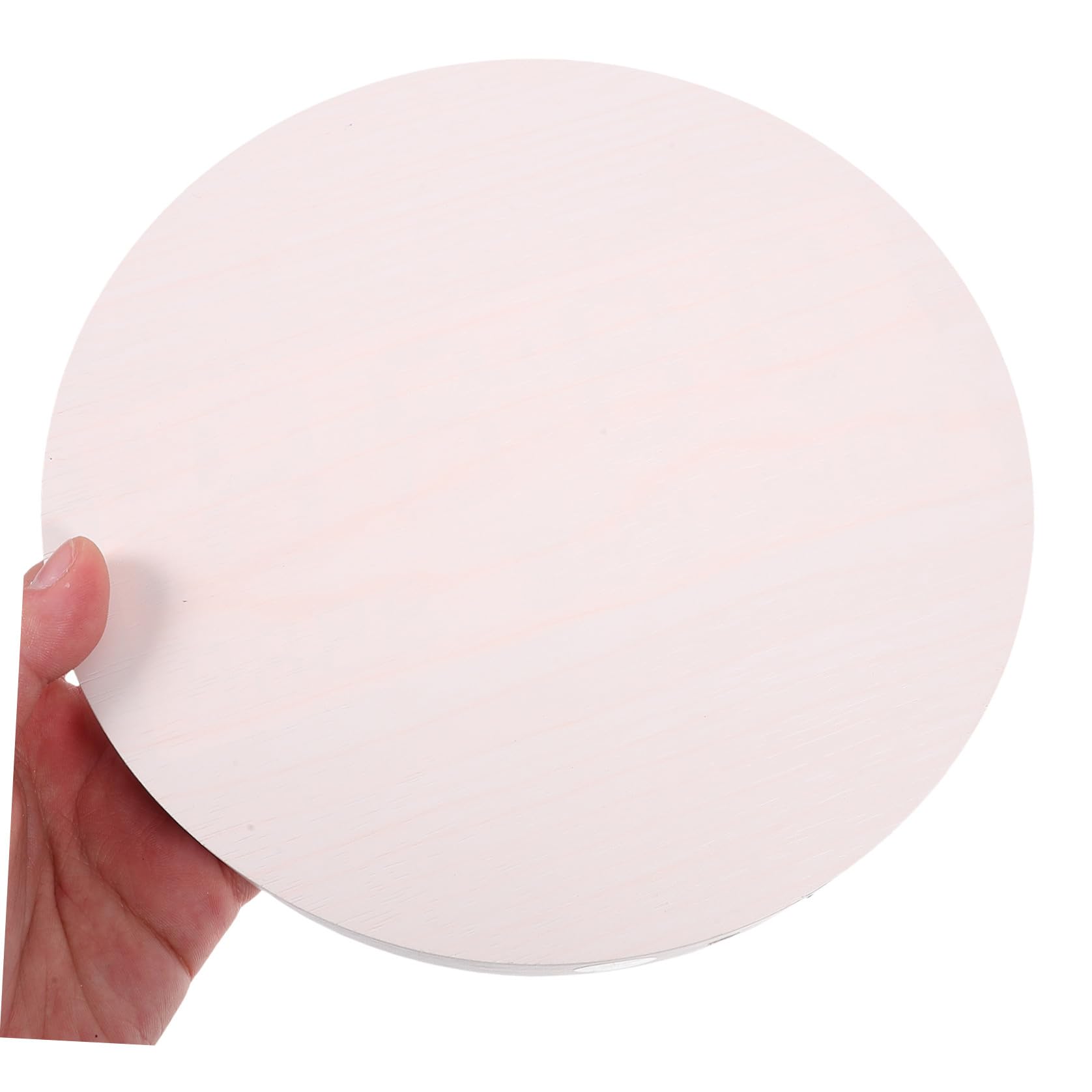 Veemoon Runde Elektrische Holzuhr mit Led, Beige, 1 Stück Tischuhr